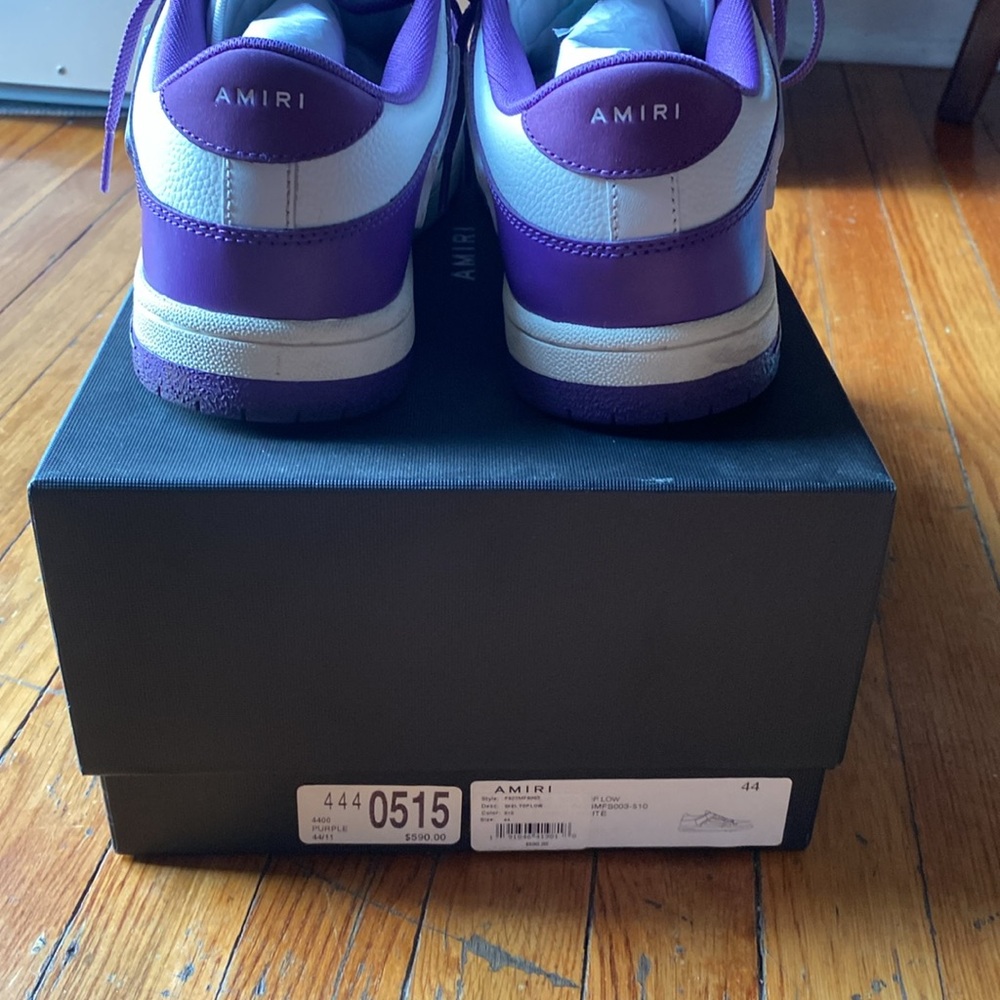 Pre Loved Amiri - Skel-Top Purple / White Low Top Sneakers - Picture 6 of 10